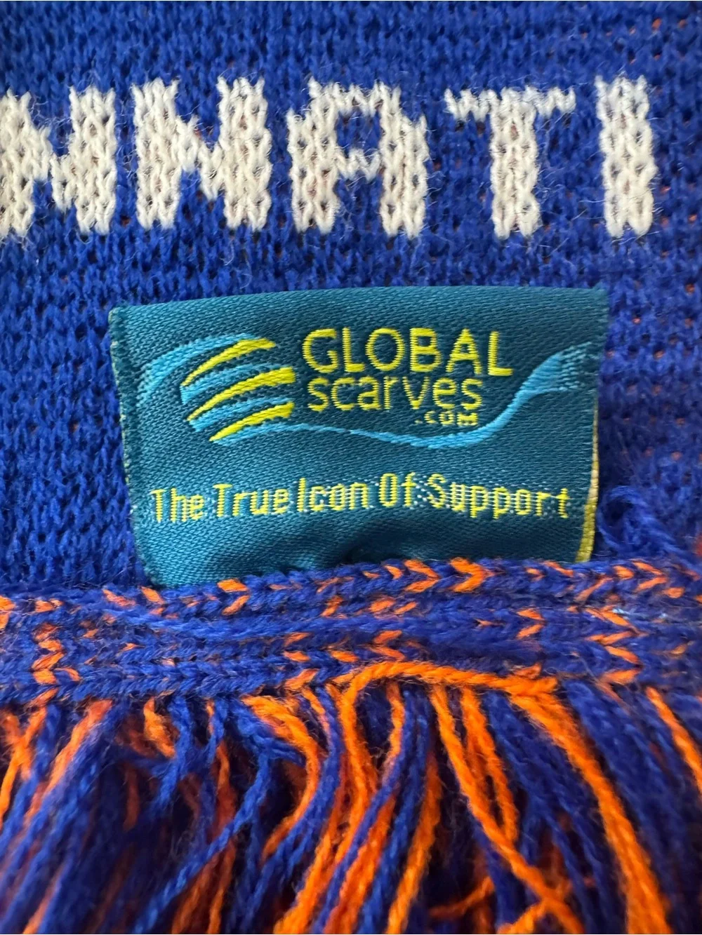 FC CINCINNATI SOCCER FAN Blue and Orange Scarf - Official Team Fan Scarf